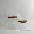 Jarrón de vidrio personalizado con jarrón de vidrio de cilindro